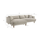 Modway Zoya Left-Facing Down Filled Overstuffed Boucle Sectional Sofa