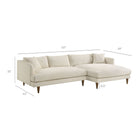 Modway Zoya Right-Facing Down Filled Overstuffed Boucle Sectional Sofa