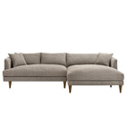 Modway Zoya Right-Facing Down Filled Overstuffed Boucle Sectional Sofa