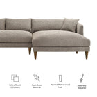 Modway Zoya Right-Facing Down Filled Overstuffed Boucle Sectional Sofa