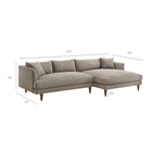 Modway Zoya Right-Facing Down Filled Overstuffed Boucle Sectional Sofa
