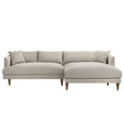 Modway Zoya Right-Facing Down Filled Overstuffed Boucle Sectional Sofa