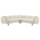 Modway Zoya 3 Piece Down Filled Overstuffed Boucle Sectional Sofa