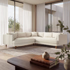 Modway Zoya 3 Piece Down Filled Overstuffed Boucle Sectional Sofa