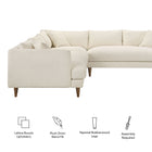 Modway Zoya 3 Piece Down Filled Overstuffed Boucle Sectional Sofa
