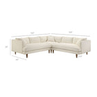 Modway Zoya 3 Piece Down Filled Overstuffed Boucle Sectional Sofa