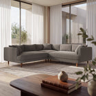Modway Zoya 3 Piece Down Filled Overstuffed Boucle Sectional Sofa