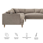 Modway Zoya 3 Piece Down Filled Overstuffed Boucle Sectional Sofa