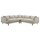 Modway Zoya 3 Piece Down Filled Overstuffed Boucle Sectional Sofa
