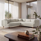 Modway Zoya 3 Piece Down Filled Overstuffed Boucle Sectional Sofa