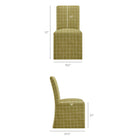 Modway Aster Linen Cotton Blend Slipcovered Dining Chairs Set of 2