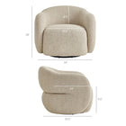 Modway Selby Textured Woven Fabric Swivel Accent Chair