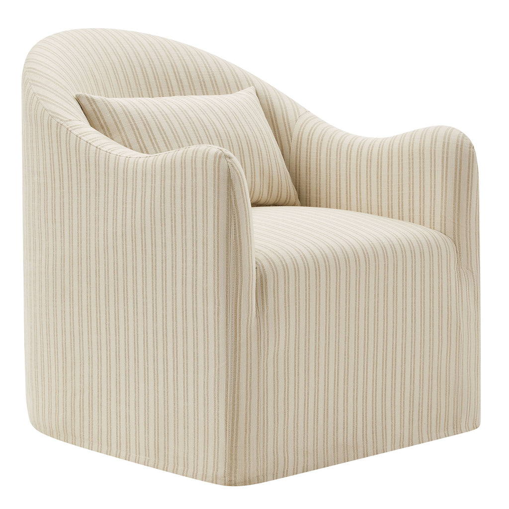 Modway Bardot Slipcovered Striped Accent Chair