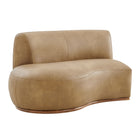 Modway Rialta Curved Left-Arm Vegan Leather Sectional Loveseat