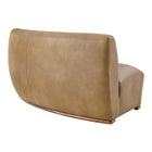 Modway Rialta Curved Armless Vegan Leather Sectional Loveseat