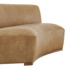 Modway Rialta Curved Armless Vegan Leather Sectional Loveseat
