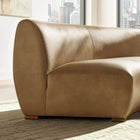 Modway Rialta Curved Armless Vegan Leather Sectional Loveseat