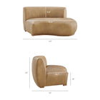 Modway Rialta Curved Right-Arm Vegan Leather Sectional Loveseat