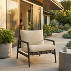 Modway Nomi Outdoor Patio Teak Wood Sling Chair