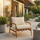 Modway Nomi Outdoor Patio Teak Wood Sling Chair