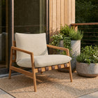 Modway Nomi Outdoor Patio Teak Wood Sling Chair
