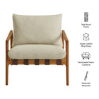 Modway Nomi Outdoor Patio Teak Wood Sling Chair