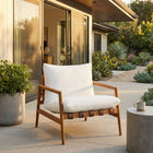 Modway Nomi Outdoor Patio Teak Wood Sling Chair