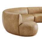 Modway Rialta 3 Piece Curved Vegan Leather Sectional Sofa
