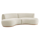 Modway Rialta 2 Piece Curved Performance Velvet Sectional Sofa