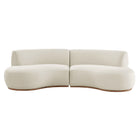 Modway Rialta 2 Piece Curved Performance Velvet Sectional Sofa