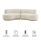 Modway Rialta 2 Piece Curved Performance Velvet Sectional Sofa