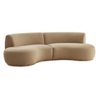Modway Rialta 2 Piece Curved Performance Velvet Sectional Sofa