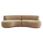 Modway Rialta 2 Piece Curved Performance Velvet Sectional Sofa