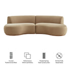 Modway Rialta 2 Piece Curved Performance Velvet Sectional Sofa