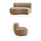 Modway Rialta 2 Piece Curved Performance Velvet Sectional Sofa