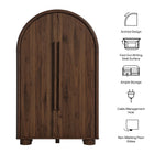 Modway Bellamy Arched Fold-Out Desk Cabinet