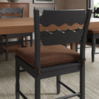 Modway Jax Oak Wood Dining Chair With Wavy Razor Back and Cushion Set of 2