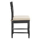 Modway Jax Oak Wood Dining Chair With Wavy Razor Back and Cushion Set of 2