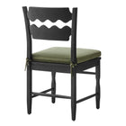 Modway Jax Oak Wood Dining Chair With Wavy Razor Back and Cushion Set of 2