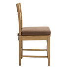Modway Jax Oak Wood Dining Chair With Wavy Razor Back and Cushion Set of 2