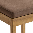 Modway Jax Oak Wood Dining Chair With Wavy Razor Back and Cushion Set of 2