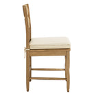 Modway Jax Oak Wood Dining Chair With Wavy Razor Back and Cushion Set of 2