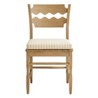 Modway Jax Oak Wood Dining Chair With Wavy Razor Back and Cushion Set of 2