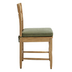 Modway Jax Oak Wood Dining Chair With Wavy Razor Back and Cushion Set of 2