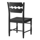 Modway Jax Oak Wood Dining Chair With Wavy Razor Back Set of 2