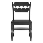 Modway Jax Oak Wood Dining Chair With Wavy Razor Back Set of 2