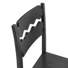 Modway Jax Oak Wood Dining Chair With Wavy Razor Back Set of 2