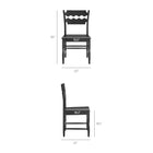Modway Jax Oak Wood Dining Chair With Wavy Razor Back Set of 2