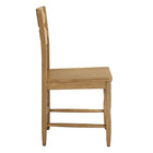 Modway Jax Oak Wood Dining Chair With Wavy Razor Back Set of 2