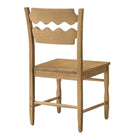 Modway Jax Oak Wood Dining Chair With Wavy Razor Back Set of 2